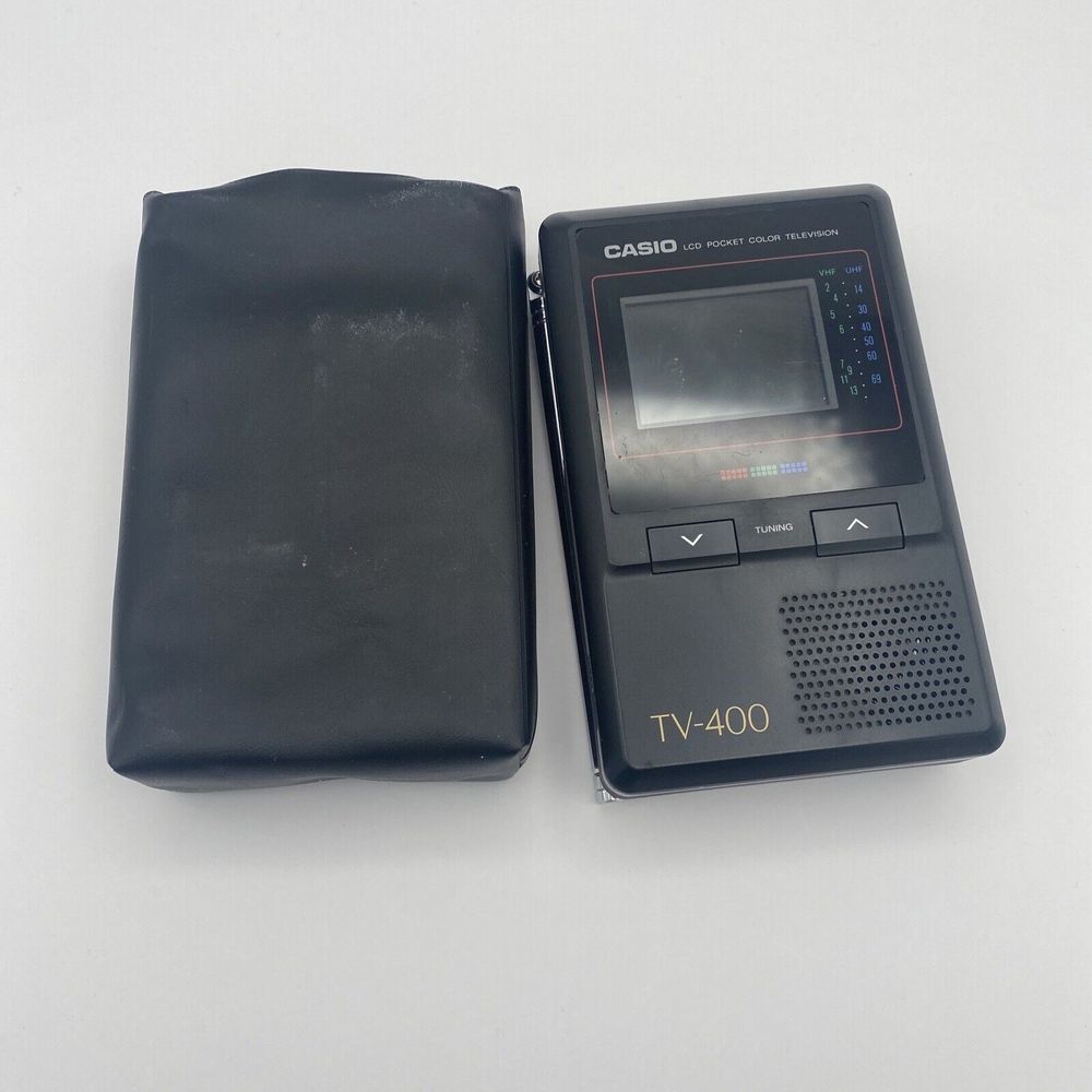 Casio TV-400V LCD Pocket Color Handheld TV Television VHF UHF Excellent Shape